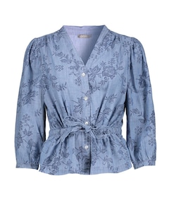 Dames blouse blauw