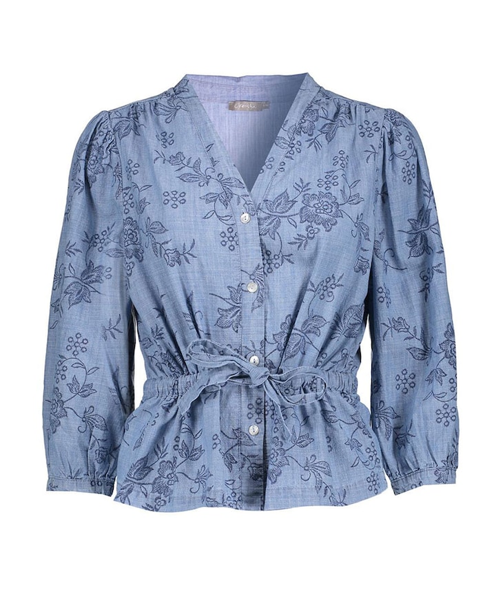 Dames blouse blauw
