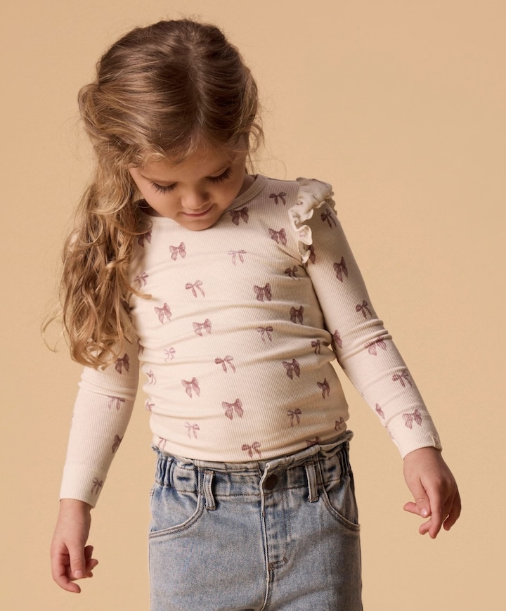 Meisjes longsleeve ecru