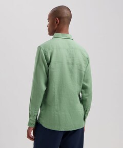 Heren overhemd lange mouw groen