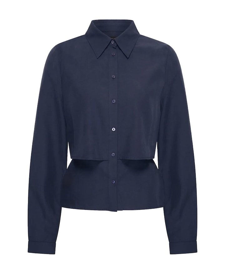 Dames blouse blauw