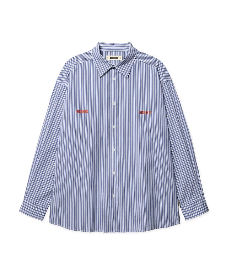 Heren overhemd lange mouw blauw