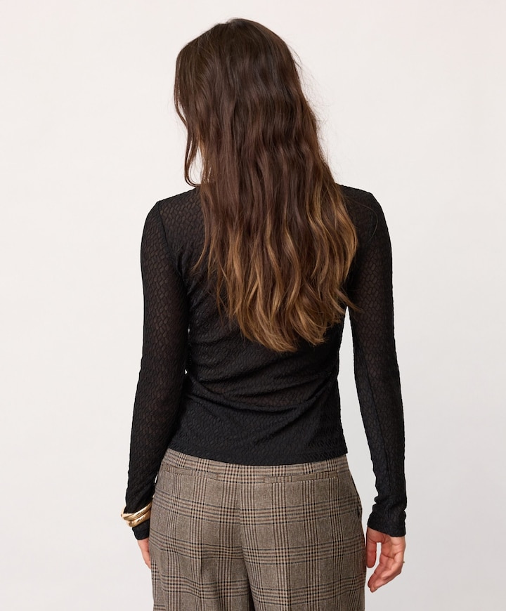 Dames longsleeve zwart