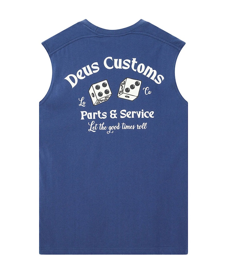 Heren singlet blauw