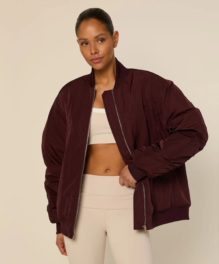 Dames jas bordeaux