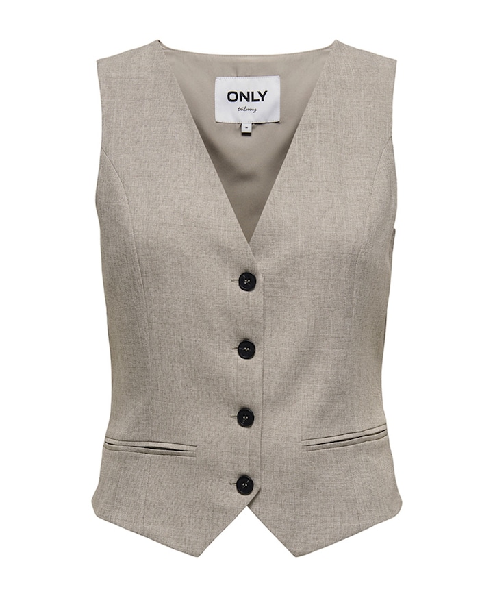 Dames gilet beige