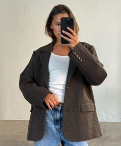 Dames blazer bruin