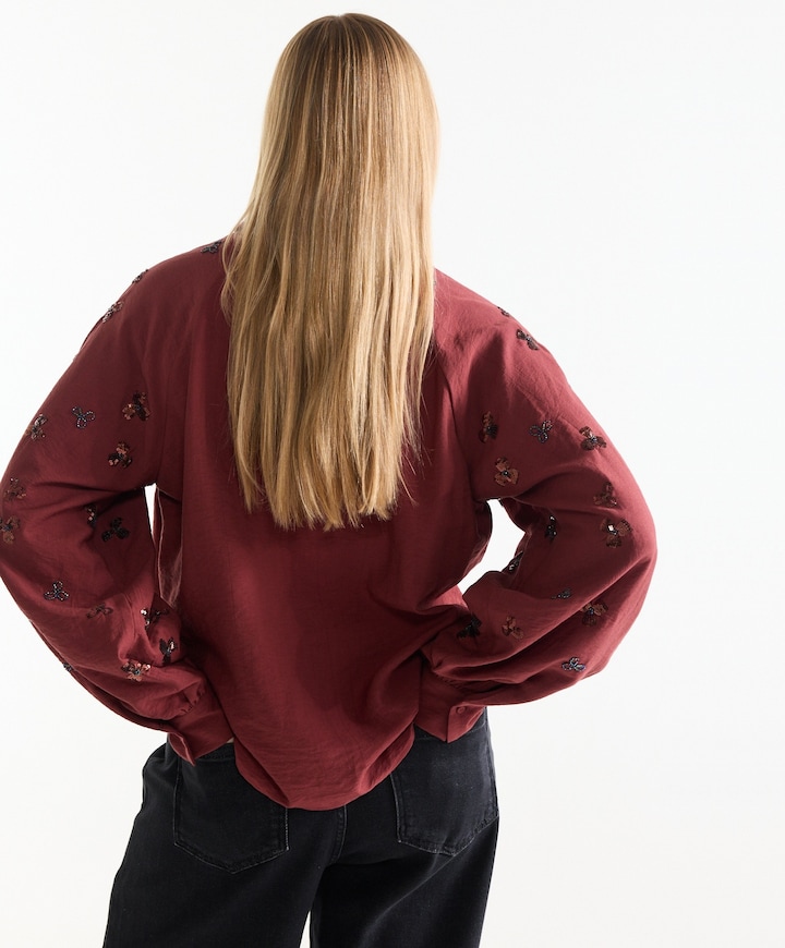Dames blouse rood