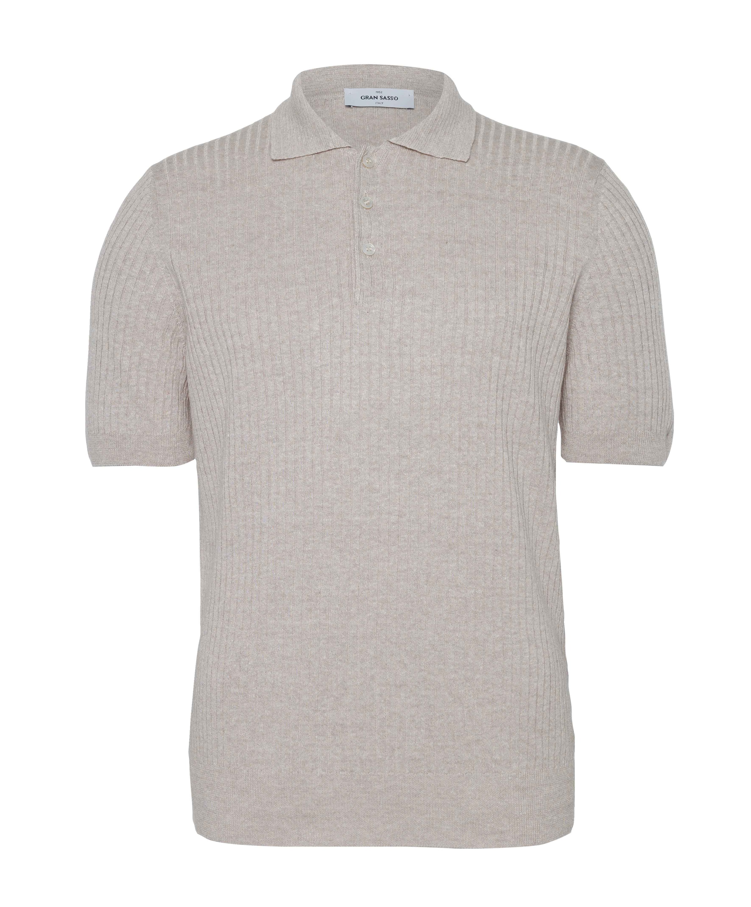 Heren polo beige