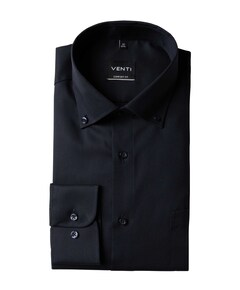 Heren overhemd lange mouw blauw