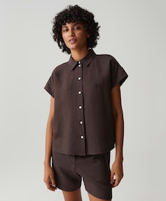 Dames blouse bruin