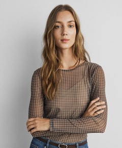 Dames longsleeve bruin