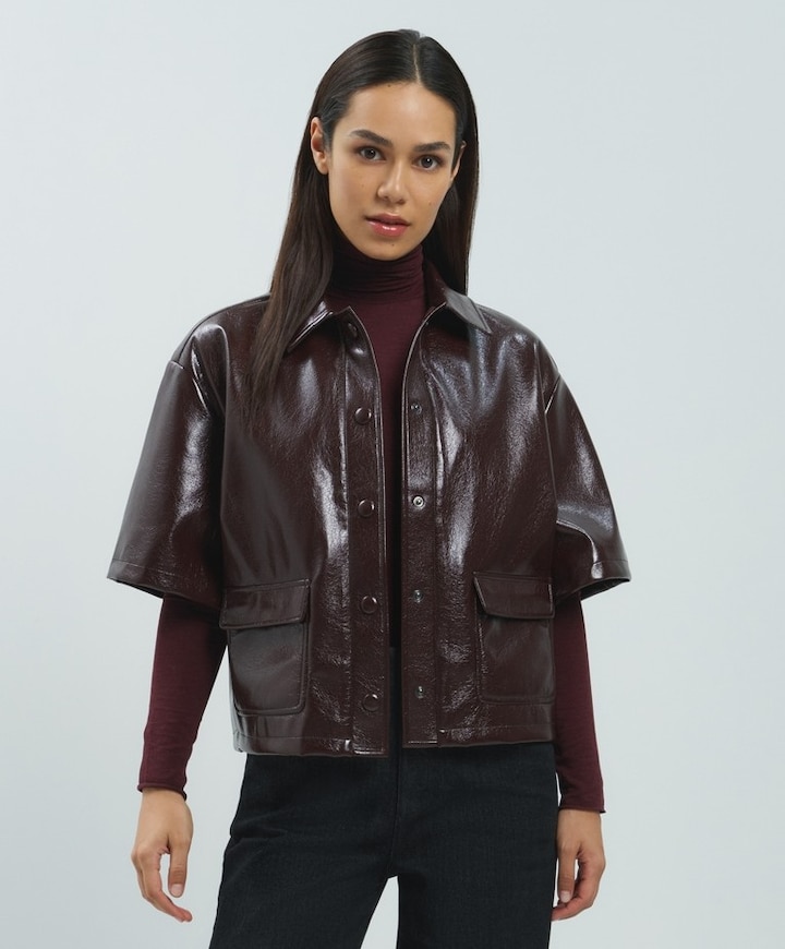 Dames jas bordeaux