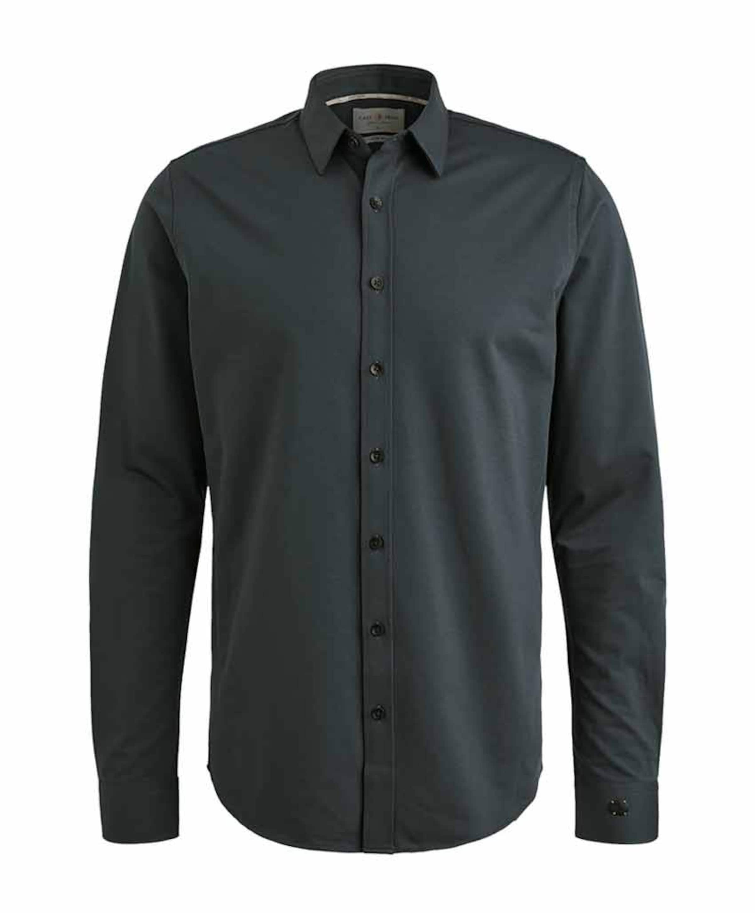 Heren overhemd lange mouw blauw