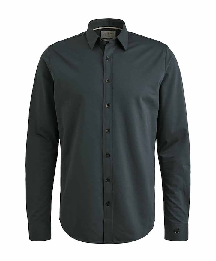 Heren overhemd lange mouw blauw