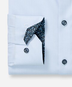 Heren overhemd extra lange mouw blauw