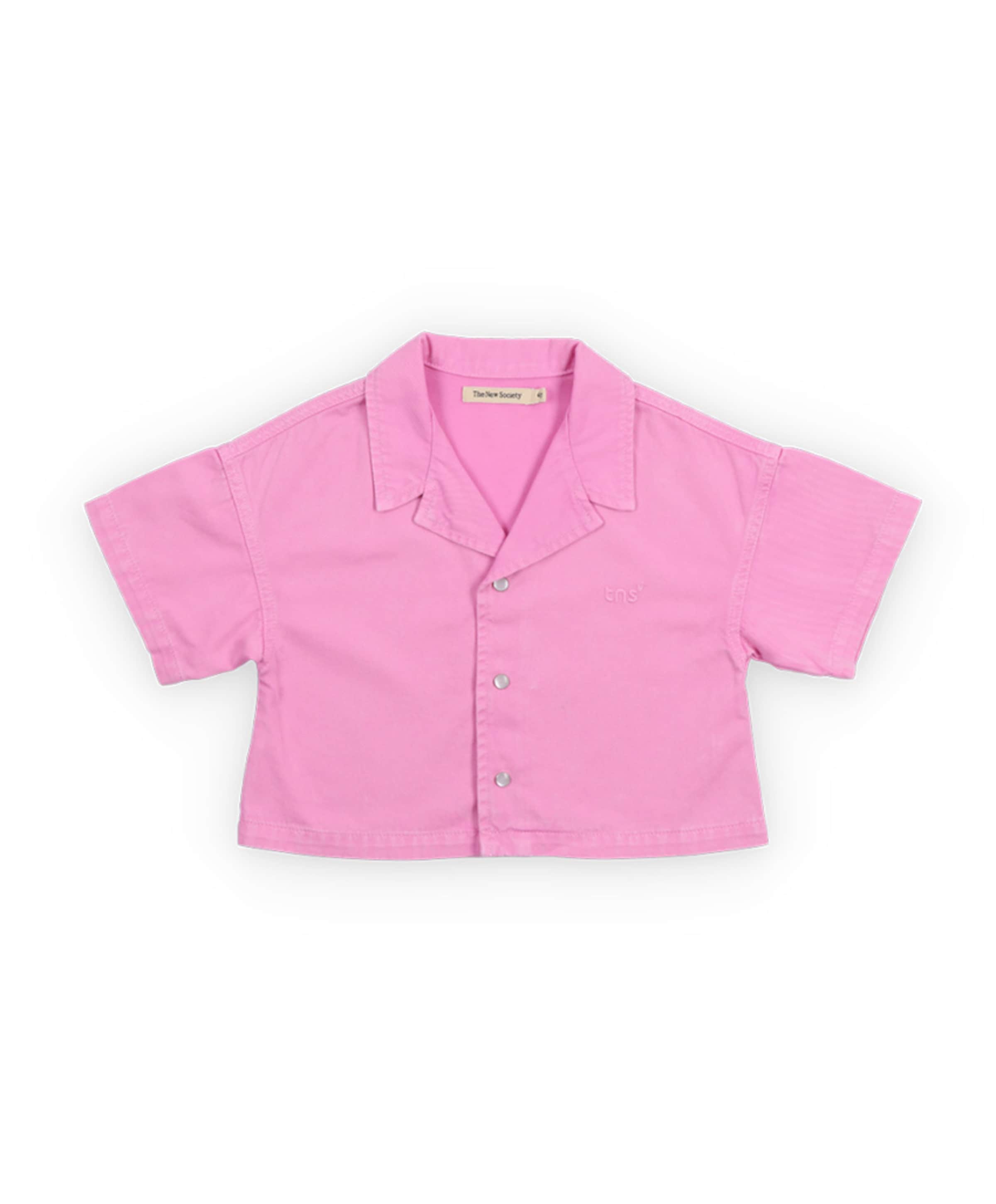 Meisjes blouse korte mouw roze