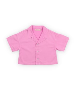 Meisjes blouse korte mouw roze
