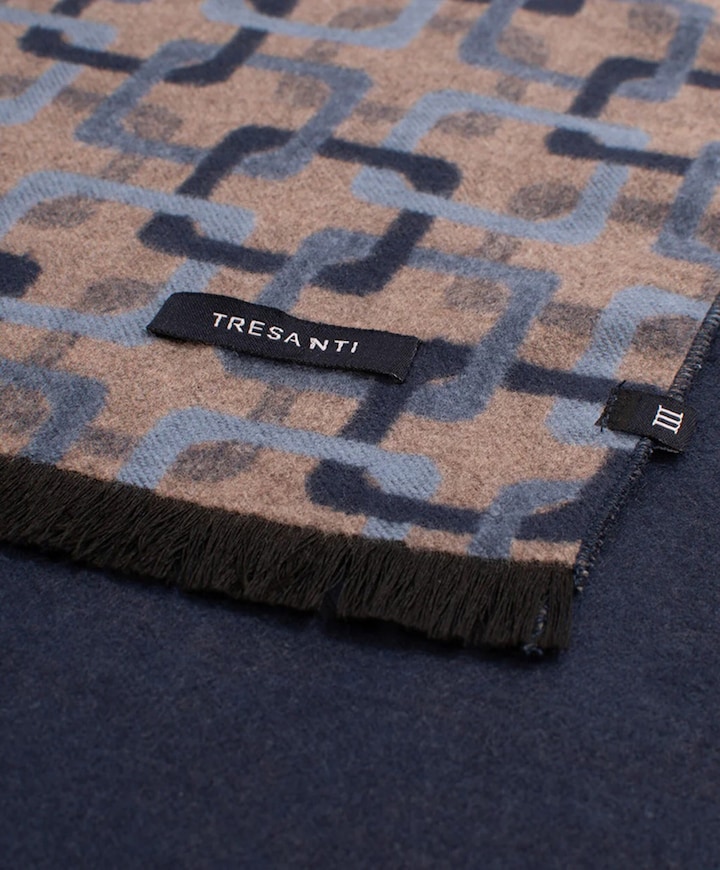 Heren sjaal blauw