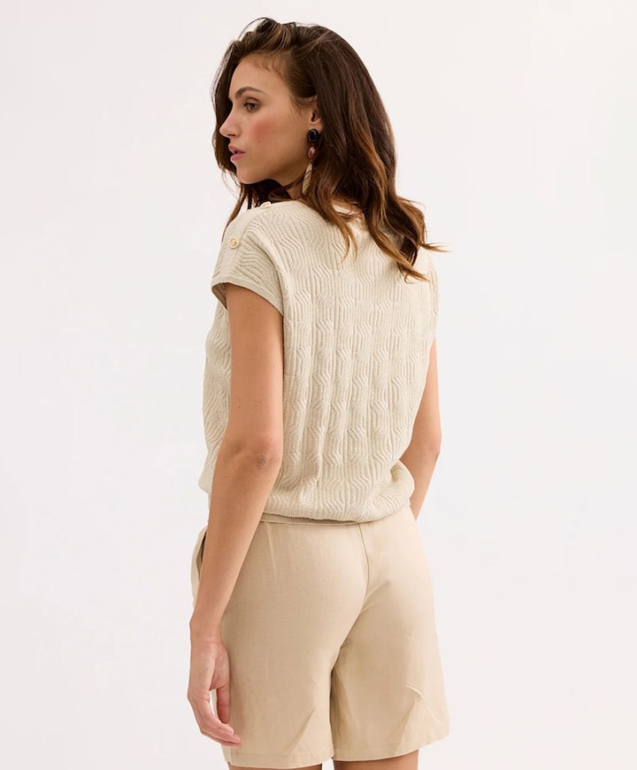 Dames top beige