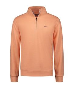 Heren trui met rits oranje