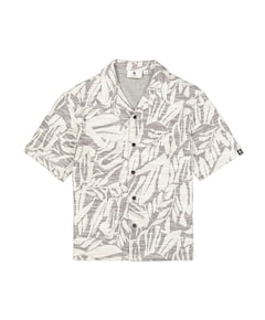 Jongens overhemd korte mouw grijs