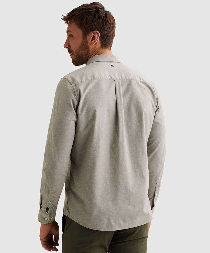 Heren overhemd lange mouw groen