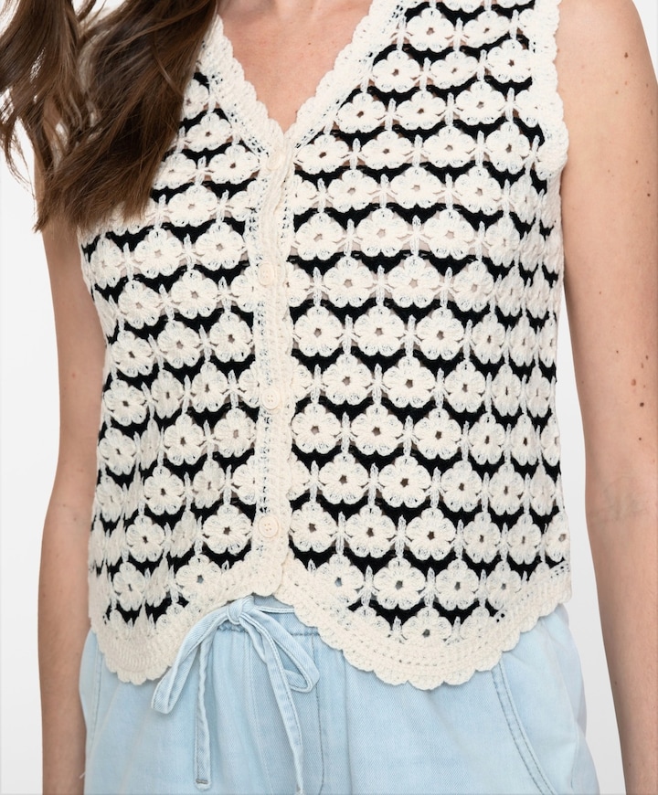 Dames gilet ecru