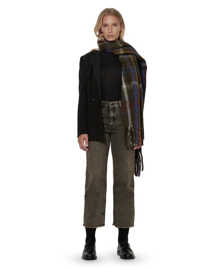 Audrey Straight Pocket dames jeans grijs