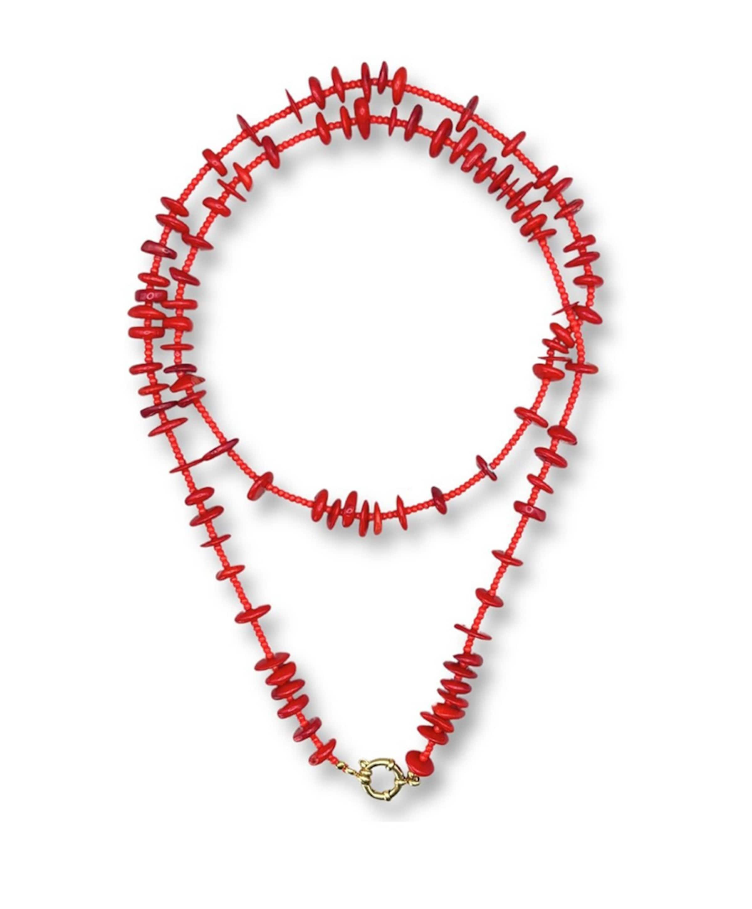 Dames ketting rood