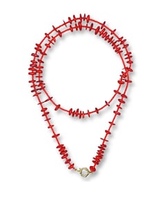 Dames ketting rood