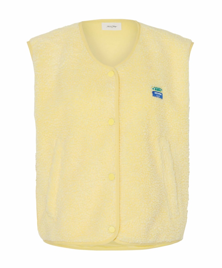Dames gilet geel