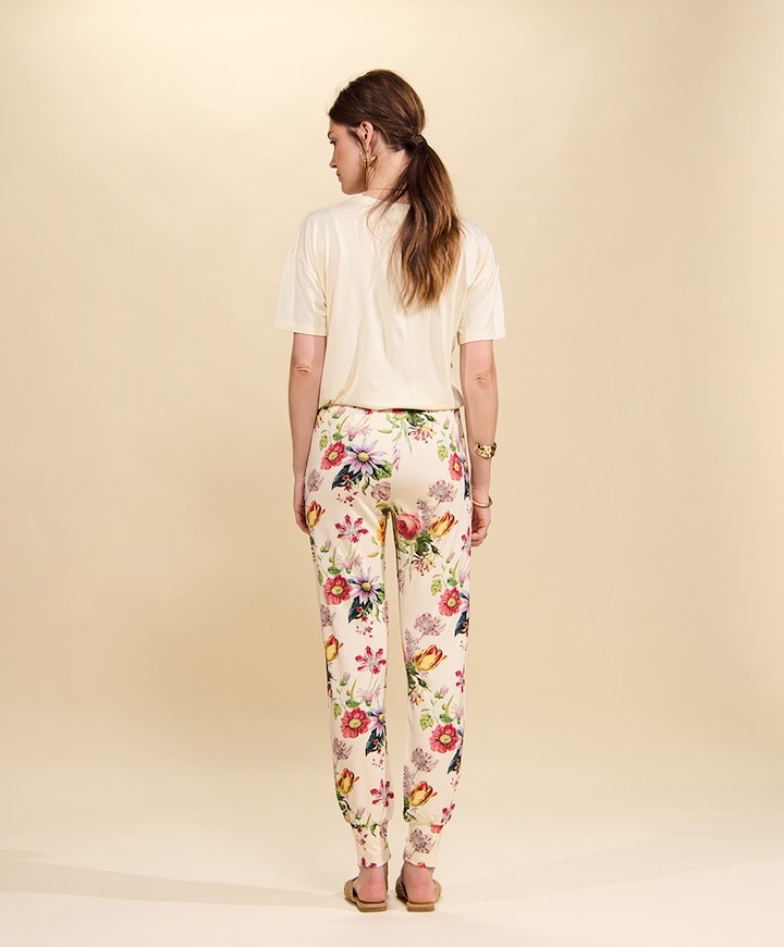 Dames pyjamabroek ecru