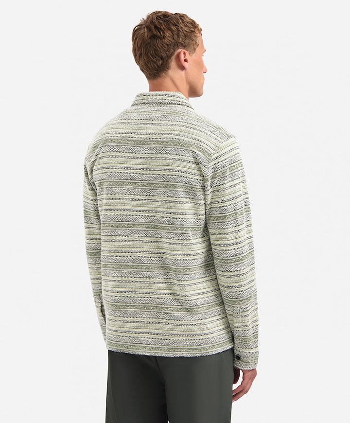 Heren overhemd lange mouw groen