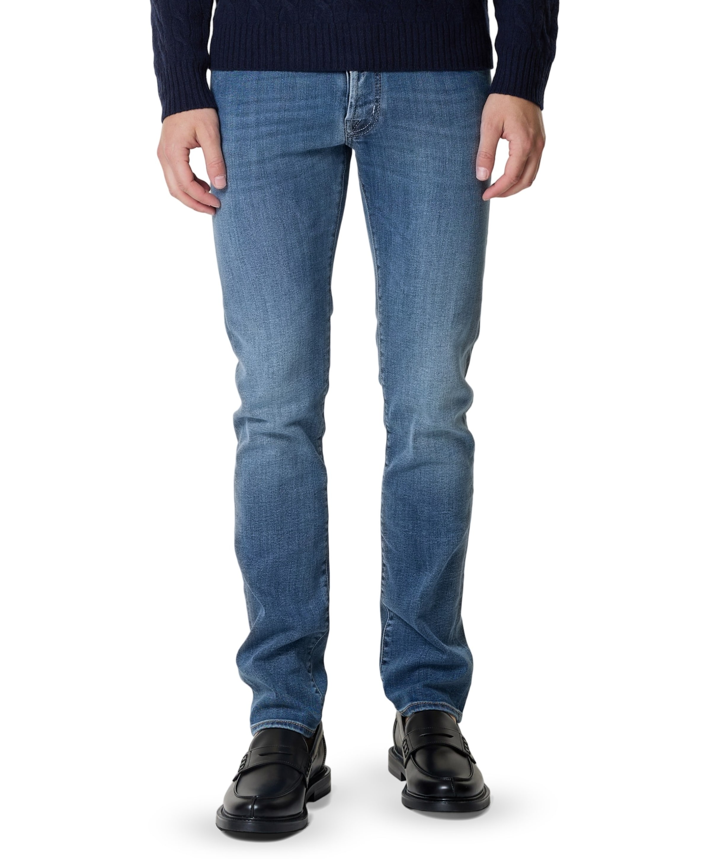 Nick Slim 5 pkt heren jeans blauw