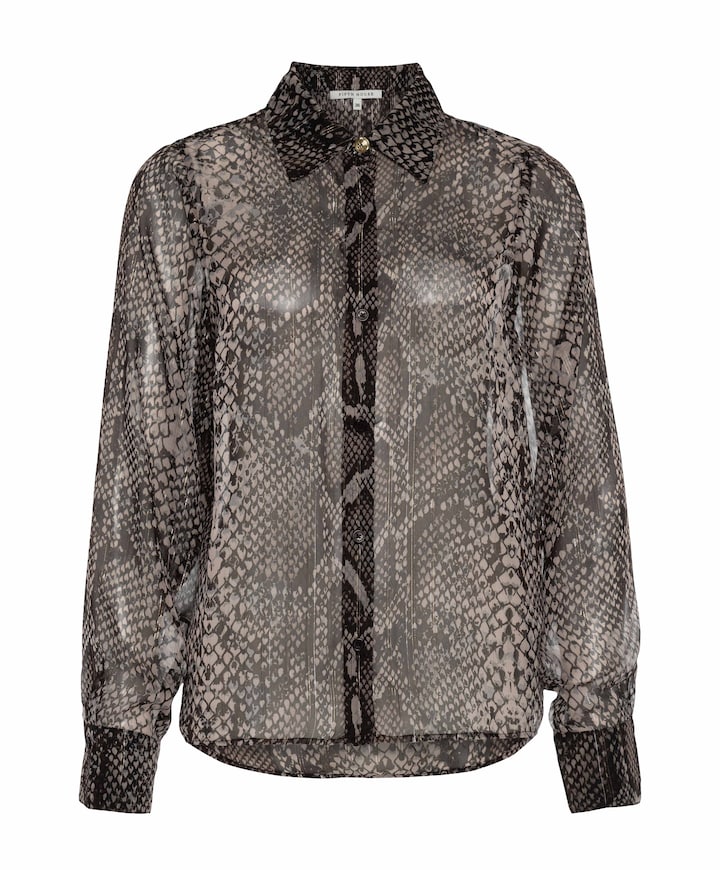 Dames blouse bruin