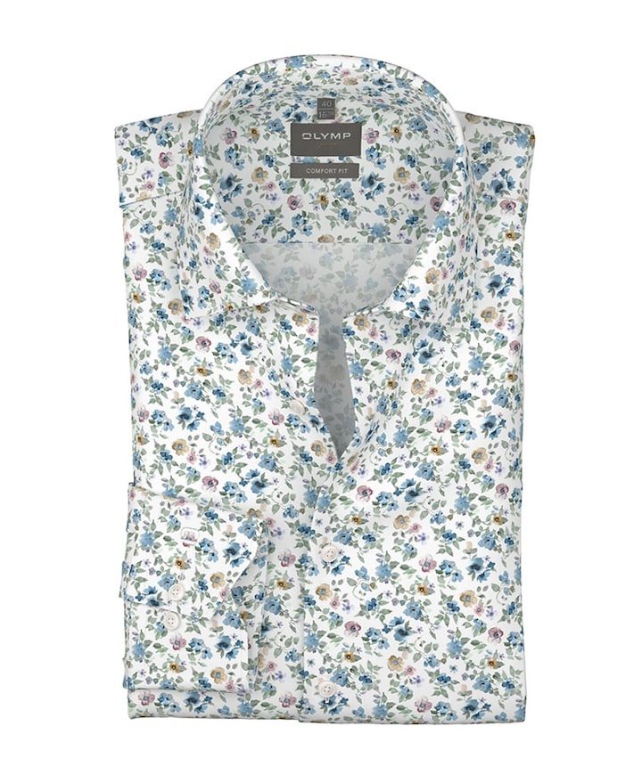 Heren overhemd lange mouw wit