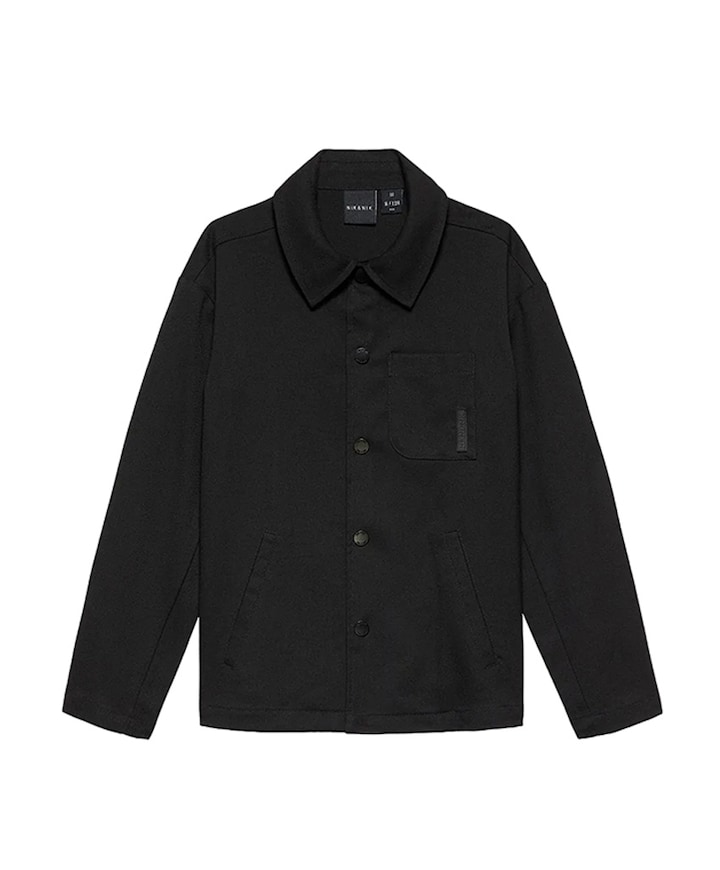 Jongens overhemd lange mouw zwart