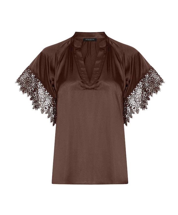 Dames blouse bruin