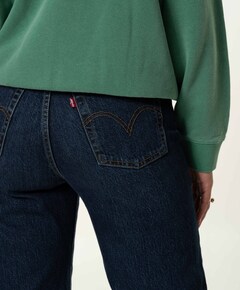 Ribcage full length dames jeans blauw