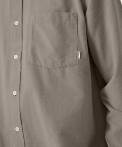 Heren overhemd lange mouw beige
