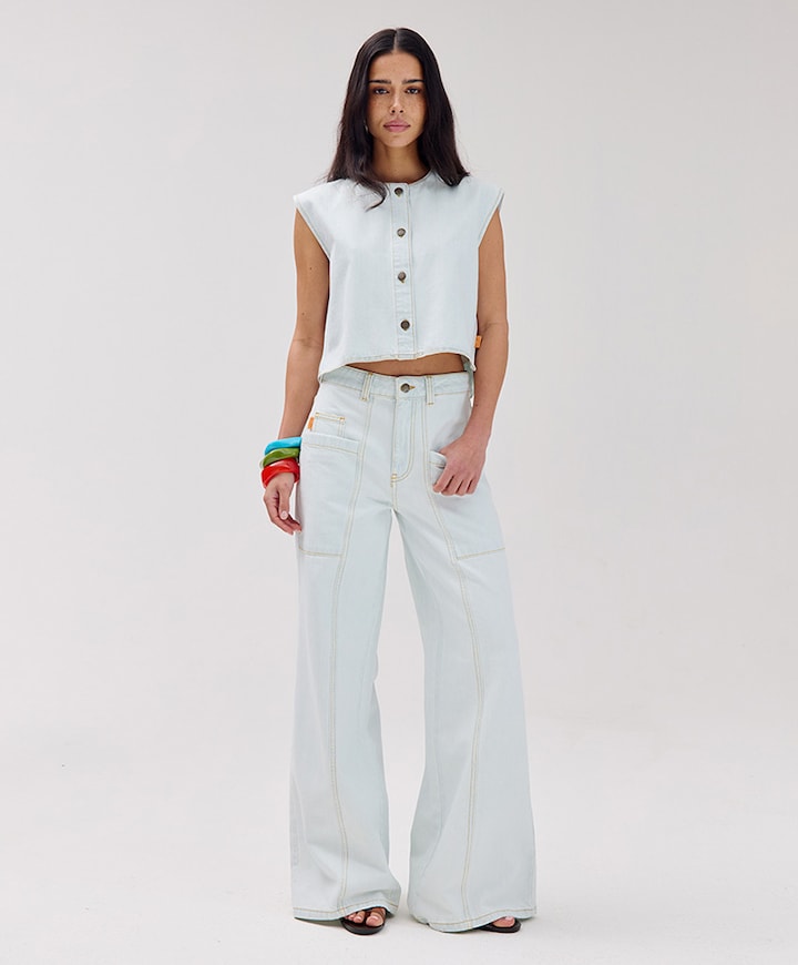 MADELYNN-PA dames jeans blauw