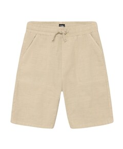 Loose Cotton Linen jongens korte broek beige