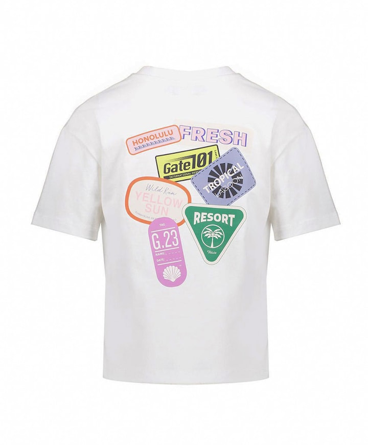 Meisjes t-shirt ecru