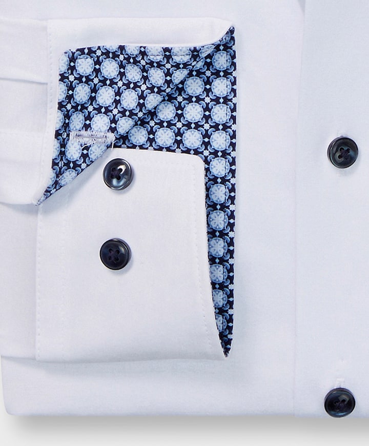 Heren overhemd lange mouw wit