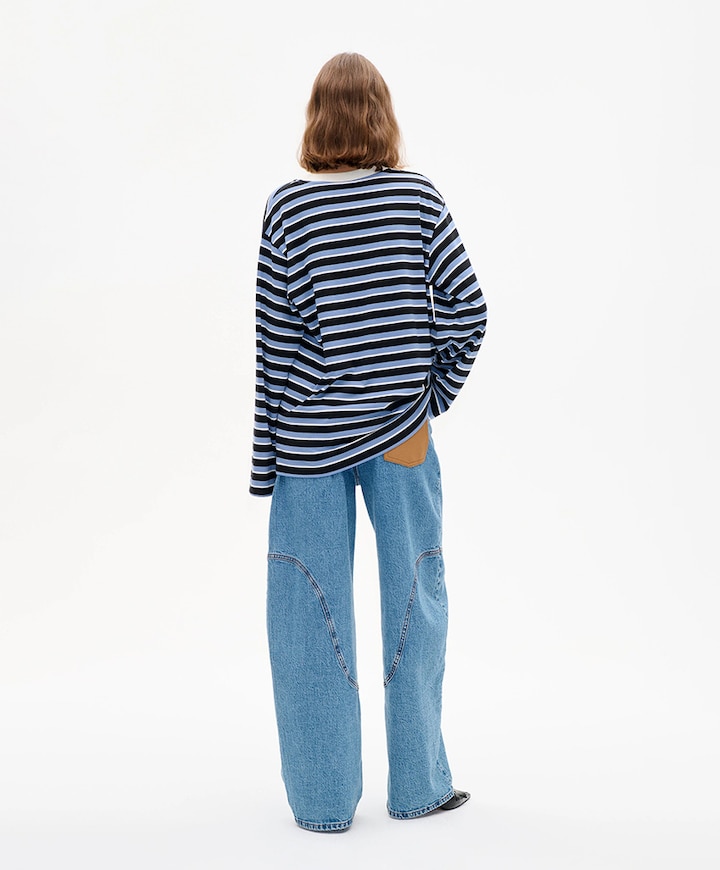 Dames longsleeve blauw