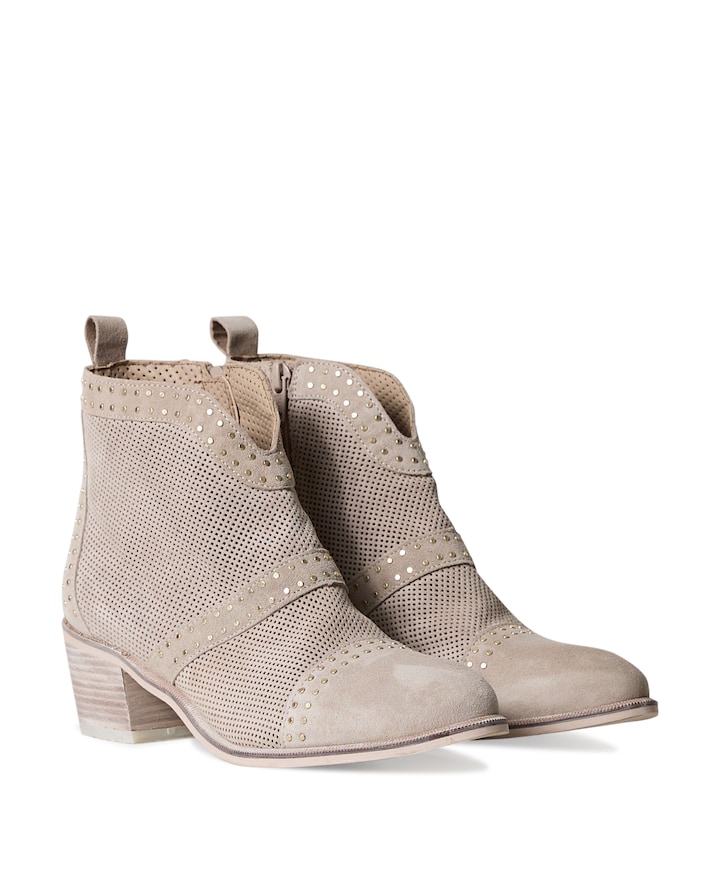 dames enkellaarzen grijs