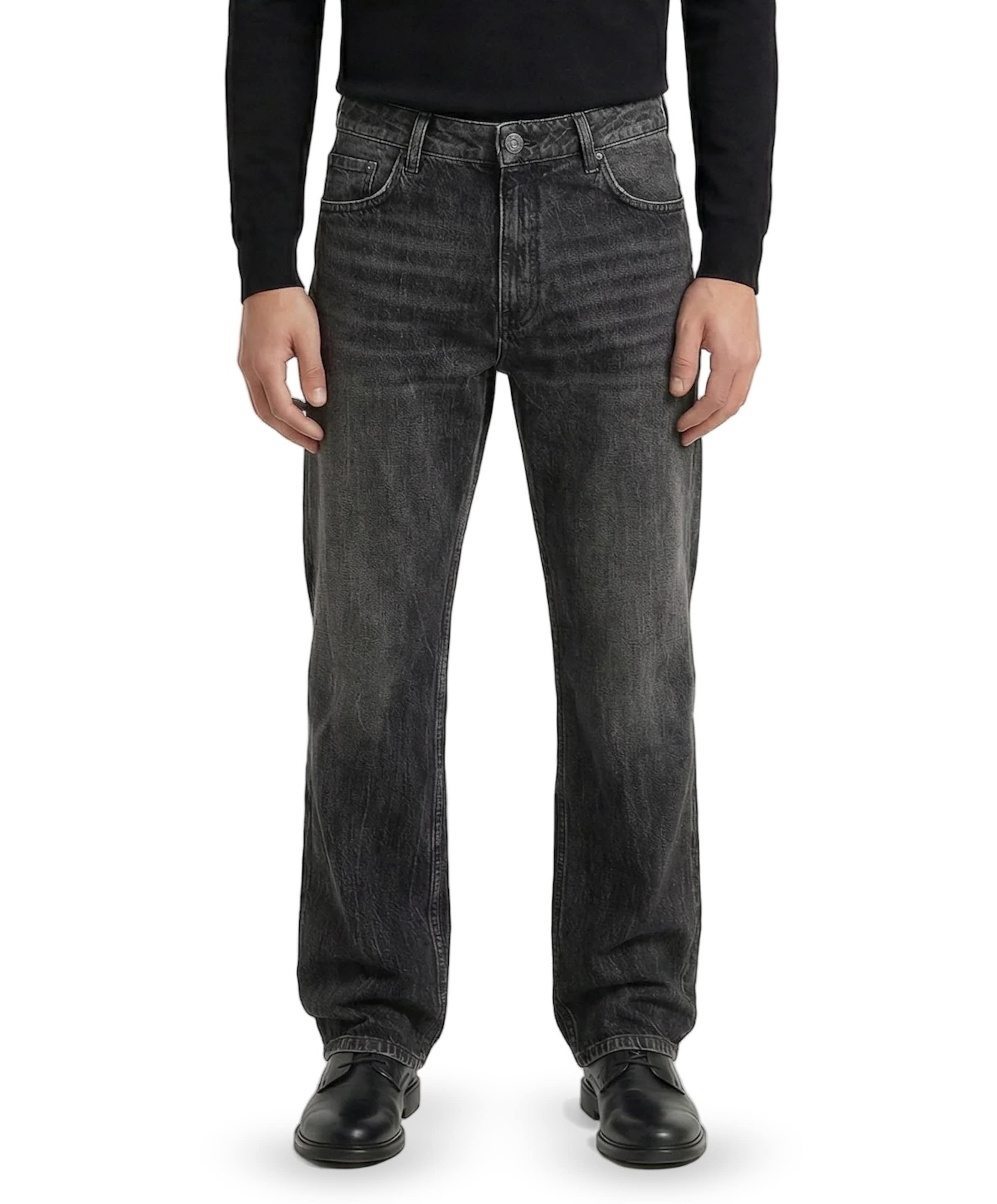 Franklin staight heren jeans zwart