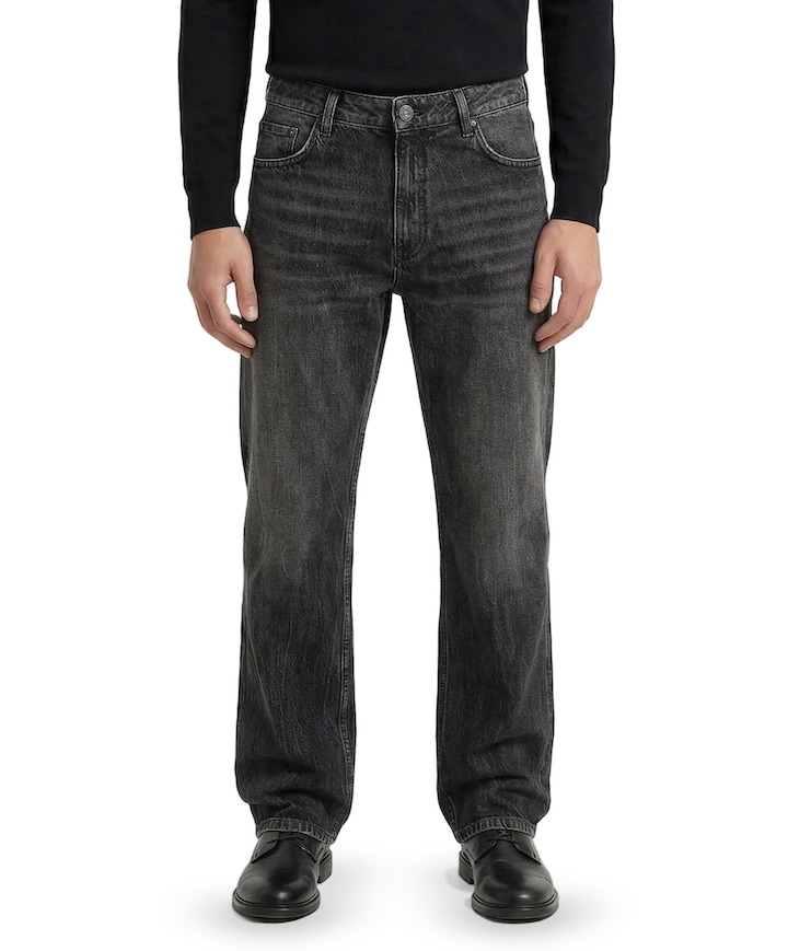 Franklin staight heren jeans zwart