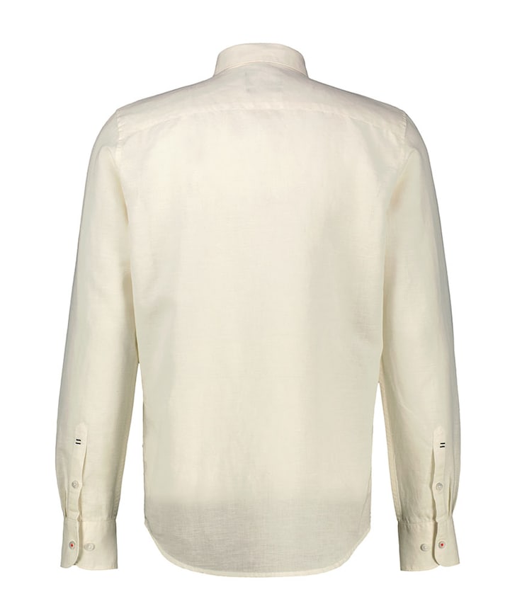 Heren overhemd lange mouw ecru
